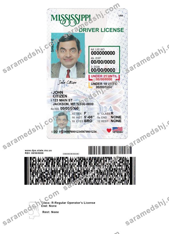 USA Mississippi driving license under 21